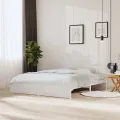 Cadre de lit Blanc Bois massif 180x200 cm Super King