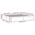 Cadre de lit Blanc Bois massif 180x200 cm Super King