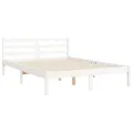 Cadre de lit avec tête de lit blanc 140x190 cm bois massif
