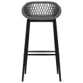 Chaises de bar lot de 2 gris