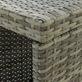 Table de bar avec rangement Gris 120x60x110 cm Résine tressée