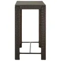 Table de bar de jardin Marron 100x60,5x110,5 cm Résine tressée