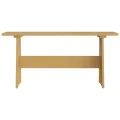 Table à manger avec banc Marron miel Bois de pin solide
