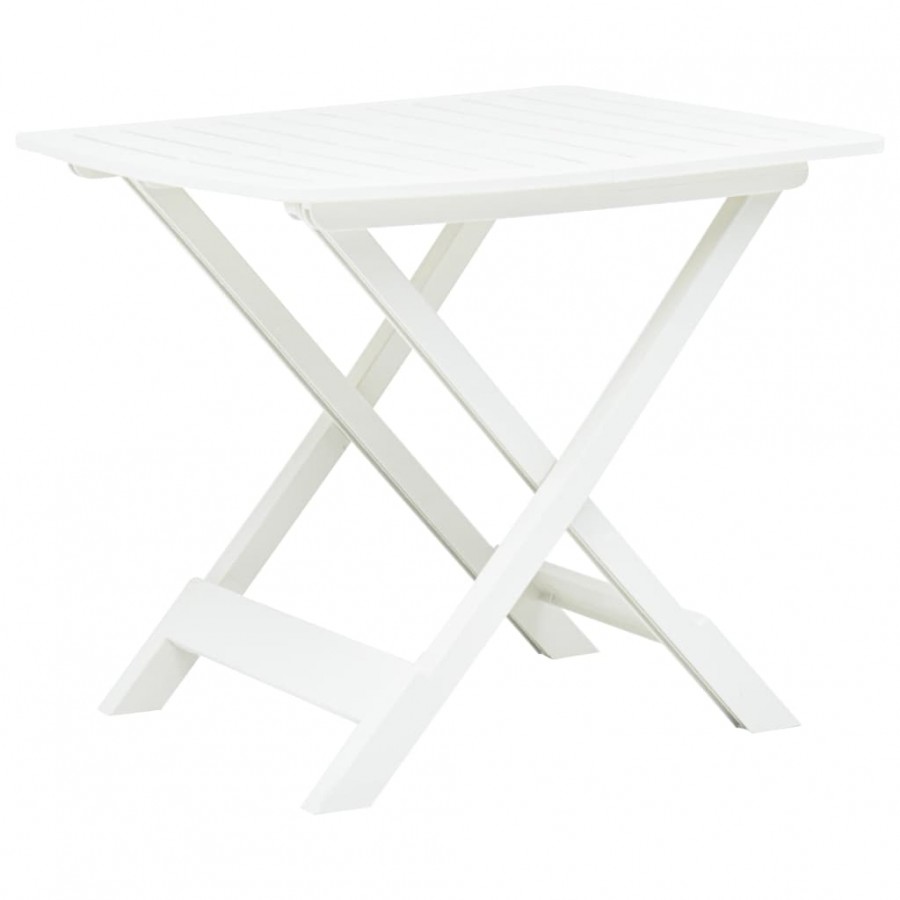 Table pliable de jardin Blanc 79x72x70 cm Plastique