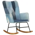 Chaise à bascule Denim Bleu Toile patchwork