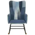 Chaise à bascule Denim Bleu Toile patchwork