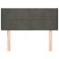 Tête de lit avec oreilles Gris foncé 83x16x78/88 cm Velours