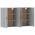 Armoires murales 2 pcs sonoma gris bois d'ingénierie