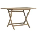 Table de jardin pliante gris 120x70x75 cm bois de teck solide