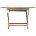 Table de jardin pliante gris 120x70x75 cm bois de teck solide