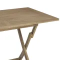 Table de jardin pliante gris 120x70x75 cm bois de teck solide