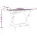 Table de jardin pliante gris 120x70x75 cm bois de teck solide