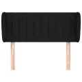 Tête de lit avec oreilles Noir 93x23x78/88 cm Tissu