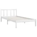 Cadre de lit Blanc Bois de pin massif 100x200 cm