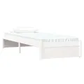 Cadre de lit Blanc Bois massif 75x190 cm Petit simple