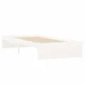 Cadre de lit Blanc Bois massif 75x190 cm Petit simple