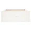 Cadre de lit Blanc Bois massif 75x190 cm Petit simple