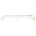 Cadre de lit Blanc Bois massif 75x190 cm Petit simple
