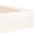 Cadre de lit Blanc Bois massif 75x190 cm Petit simple