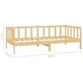 Lit de repos avec matelas 90x200 cm Bois de pin massif
