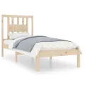 Cadre de lit bois massif 90x190 cm simple