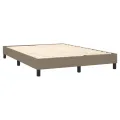 cadre de lit avec matelas LED Taupe 140x200 cm Tissu