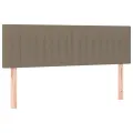 cadre de lit avec matelas LED Taupe 140x200 cm Tissu