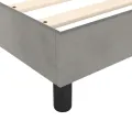 cadre de lit et matelas Gris clair 140x190cm Velours