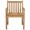 Chaises de jardin 4 pcs avec coussins blanc crème Teck solide