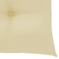 Chaises de jardin 4 pcs avec coussins blanc crème Teck solide