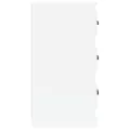 Buffets 2 pcs blanc brillant bois d'ingénierie