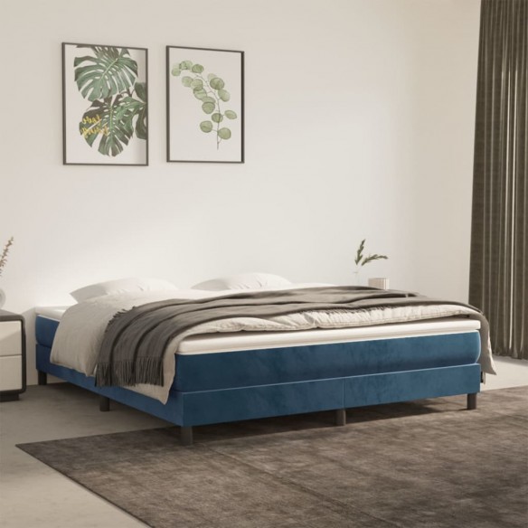 Matelas de lit à ressorts ensachés Bleu foncé 160x200x20 cm