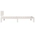Cadre de lit Blanc Bois de pin massif 100x200 cm