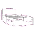 Cadre de lit Blanc Bois de pin massif 100x200 cm