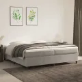 cadre de lit Gris clair 200x200 cm Velours