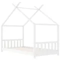 Cadre de lit d'enfant Blanc Bois de pin massif 70x140 cm