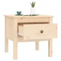 Tables d'appoint 2 pcs 50x50x49 cm Bois massif de pin