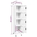 Armoire à casiers Blanc 38x45x180 cm Acier