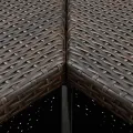 Table d'angle de bar Marron 100x50x105 cm Résine tressée