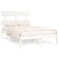Cadre de lit Blanc Bois massif 120x200 cm