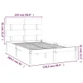 Cadre de lit Blanc Bois massif 120x200 cm