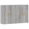 Armoires murales 2 pcs sonoma gris bois d'ingénierie