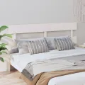 Tête de lit Blanc 204x3x81 cm Bois massif de pin