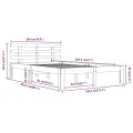 Cadre de lit Blanc Bois massif 180x200 cm Super King