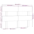 Tête de lit Blanc 204x3x81 cm Bois massif de pin
