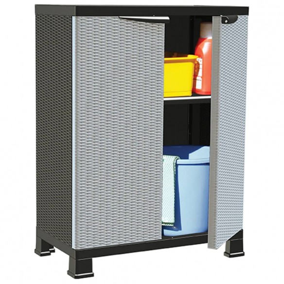 Armoire en plastique 68x39x92 cm Design de rotin