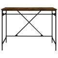Bureau chêne fumé 100x50x75 cm bois d'ingénierie et fer