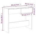 Table console Blanc 90x36x75 cm Bois d'ingénierie