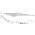 Matelas de lit à ressorts ensachés Gris clair 90x190x20 cm