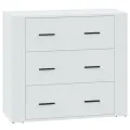 Buffet Blanc 80x33x70 cm Bois d'ingénierie